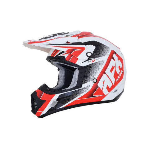 AFX FX-17 Force Helmet - Pearl White/Red - Medium