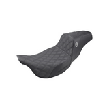 Saddlemen SDC Performance Gripper 2-Up Seat for 2008-22 Harley FL Touring models - Black/Gripper Lattice Stitched - SC80807DB