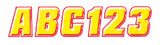 Hardline 500 Series Alphanumeric Vehicle ID Kit - Yellow/Red - YERED500