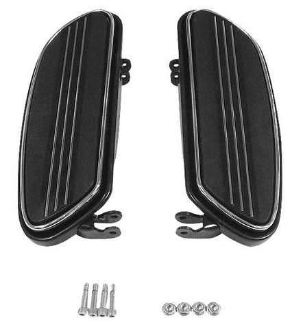 Biker's Choice Extended Floorboard Kits for 1986-21 Harley FLH Models - Black - 055372