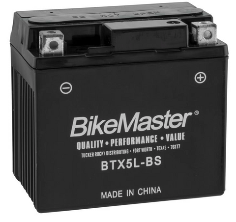 Bike Master Performance+ Maintenance Free Battery - 12 Volts - BTX5L-BS