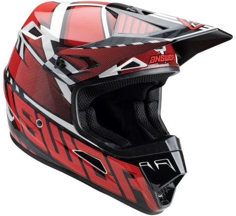 Answer Racing AR3 Rapid Motocross Helmet - Red/Black/White - Small