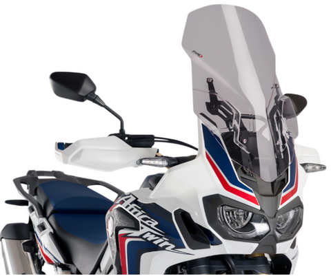 Puig Race Windscreen for 2016-2019 Honda Africa Twin - Touring - Smoked - 9156H