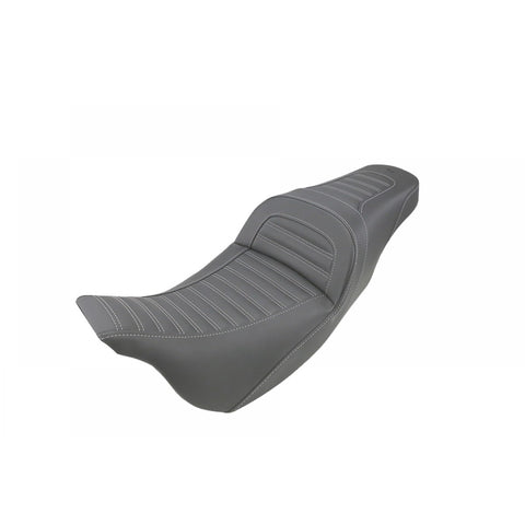 Saddlemen Slim 2-Up Seat for 2008-22 Harley FL Touring models - Black/Tuck and Roll - 808-07B-161