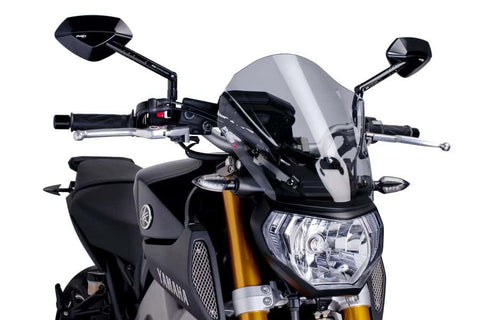 Puig Naked Gen Touring Windscreen for 2013-16 Yamaha FZ-09 / MT-09 - Smoke - 6861H