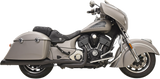 Bassani True-Dual Exhaust System for 2014-19 Indian Cheiftan/Roadmaster - Black - 8C16BSB