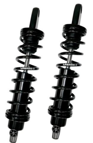 Legends REVO-A Adjustable Coil Suspension for 1991-17 Harley Dyna models - Black/12in - 1310-0946