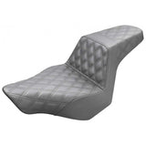 Saddlemen Step-Up 2-Up Seat for 2013-17 Harley Softail Breakout - Black/Lattice Stitched - 813-27-175