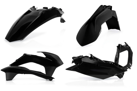Acerbis Standard Replacment Plastics Kit for 2014-16 KTM EXC / EXC-F models - Black - 2374130001