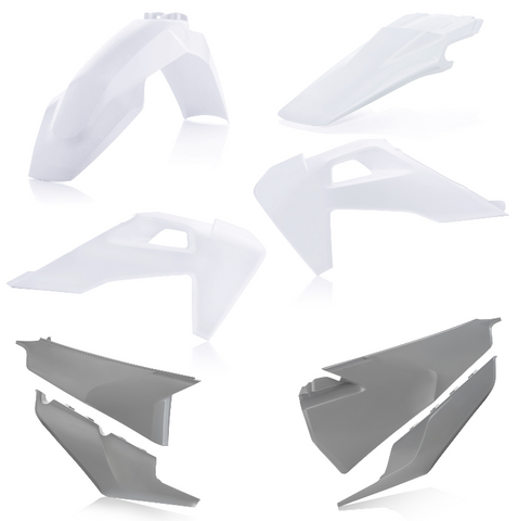Acerbis Standard Plastic Kit for 2020-21 Husqvarna models - White/Gray - 2791556812