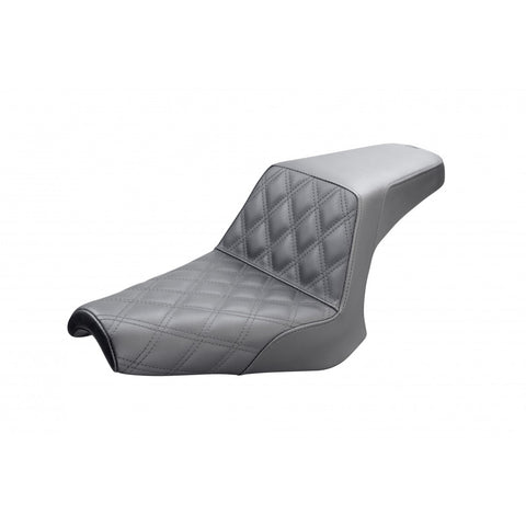 Saddlemen Step-Up 2-Up Seat for 2014-19 Yamaha XV950 Bolt - Black/Lattice Stitched - Y13-16-172