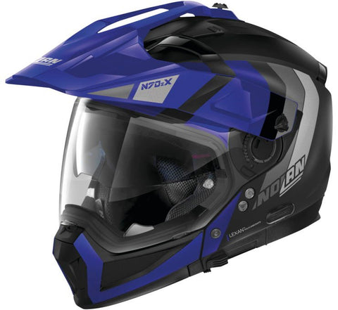 Nolan N70-2 X Decurio Helmet - Flat Black/Blue - Medium