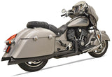 Bassani True-Dual Exhaust System for 2014-19 Indian Cheiftan/Roadmaster - Black - 8C16BSB