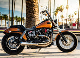 Bassani Road Rage Type III Exhaust System for 1991-17 Harley Dyna models - Raw Stainless Steel - 1D1SS