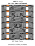 Woodys Studding Template for 14In / 15In Wide Single-Ply Tracks 252S-TEMP