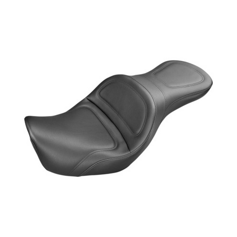 Saddlemen Explorer Ultimate Comfort 2-Up Seat for 2006-17 Harley Dyna models - Black/Smooth Stitched - 806-04-0291
