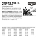 Biltwell Tyson XL Handlebars for Harleys Cable Controls - Chrome - 12 Inch Rise - 6262-1053
