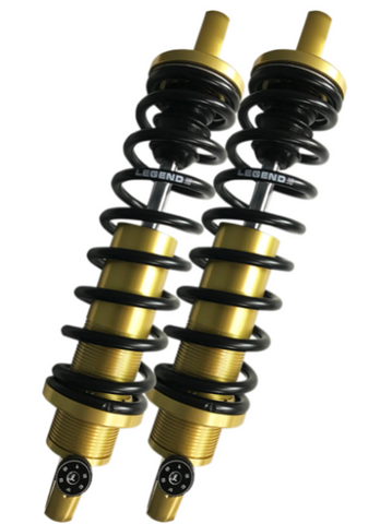 Legends REVO-A Adjustable Coil Suspension for 1999-22 Harley FL models - Gold/12in - 1310-1740