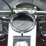 National Cycle N7840 - Speedometer Cowl for Harley-Davidson - Half-Mooned Visor - Chrome