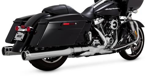 Vance & Hines Torquer 450 Slip-On Mufflers for 2017-22 Harley FL Touring models - Chrome - 16674