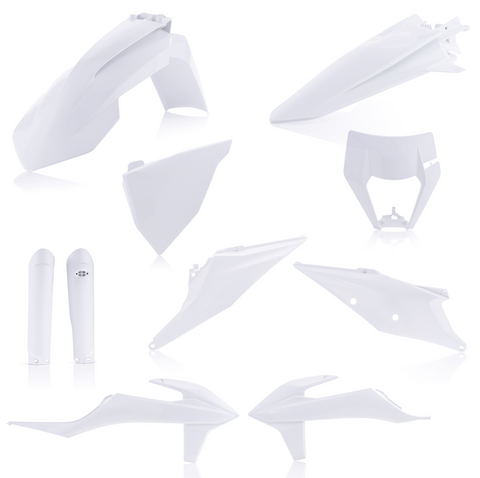 Acerbis Full Body Plastics Kit for 2020-22 KTM EXC / EXC-F / XC-W / XCF-W models - White - 2791546811