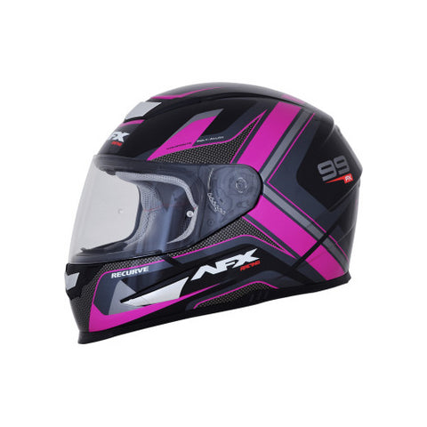 AFX FX-99 Recurve Helmet - Black/Fuchsia - Small