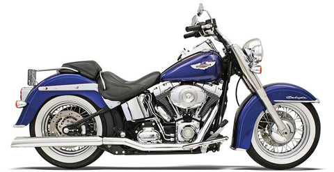 Bassani Power Curve True-Dual Crossover Headers for 2007-17 Harley Softail models - Chrome - SFT-212