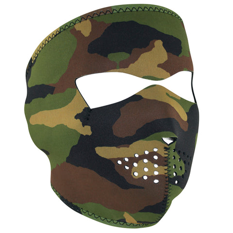 ZAN HeadGear Neoprene Full Face Mask - Woodland Camo - WNFM118