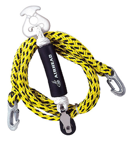 AirHead Tow Harness Self Centering 2-Riders - 12 Feet - Yellow/Black - AHTH-3