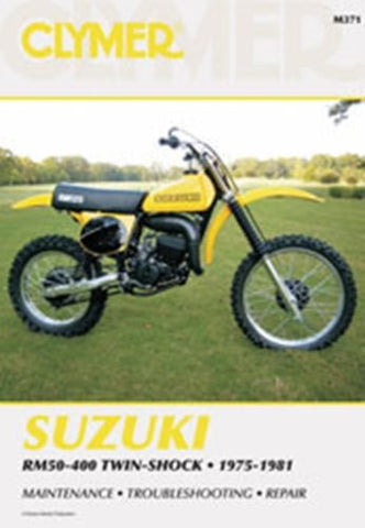 Clymer M371 Service & Repair Manual for 1975-81 Suzuki RM50-400 Twin Shock