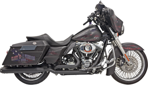 Bassani True Duals Exhaust for 2009-16 Harley Models - Black - 1F76RB