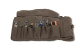 Burly Brand B15-1030D - Voyager Tool Roll - Wet Waxed UV treated cotton canvas - Dark Oak