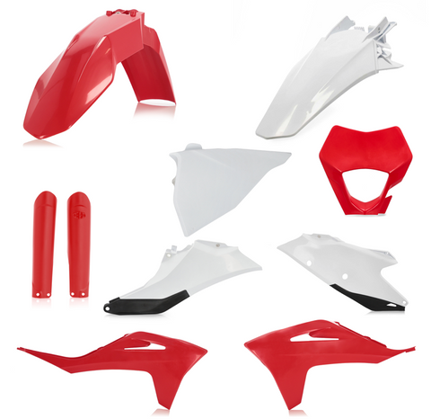 Acerbis Full Body Plastics Kit for 2021-22 Gas-Gas EC250/EC250F/EC300/EC300F - Red/White - 2872817118