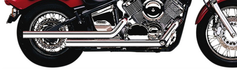 Cobra Dragsters Staggered Exhaust System for 1999-09 Yamaha XVS1100 V-Star - Chrome - 2617T