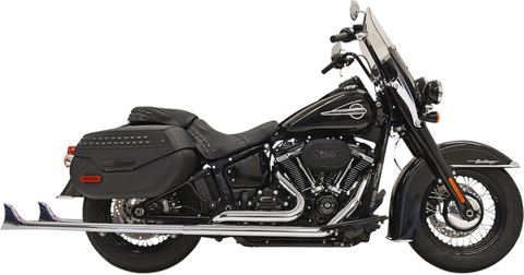Bassani Fishtail True Dual Exhaust System for 2018-22 Harley Softail Heritage Classic - 39inch/Chrome - 1S76E-39