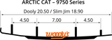 Woodys DA4-9750 Dooly 4 Inch 90 Degree Carbide Runners for Arctic Cat Models