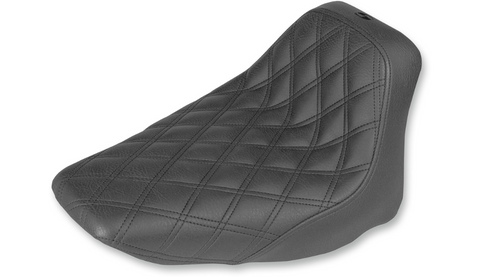 Saddlemen Renegade Solo Seat for 2006-17 Harley Softail Deluxe - Black/Lattice Stitched - 806-15-002LS
