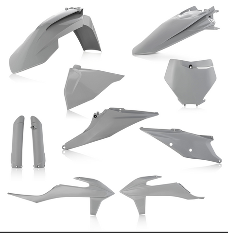 Acerbis Full Body Plastics Kit for 2019-22 KTM SX / SX-F / XC / XC-F models - Gray - 2726490011