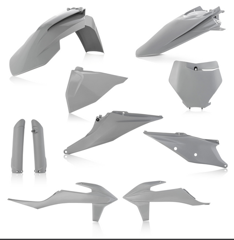 Acerbis Full Replacement Plastics Kit for 2019-22 KTM SX / SX-F / XC / XC-F models - Gray - 2726490011