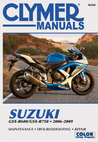 Clymer M268 Service & Repair Manual for 2006-09 Suzuki GSX-R600 / GSX-R750