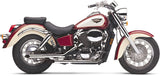 Cobra USA Slash Cut Drag Pipe Exhaust for 1998-03 Honda VT750C Shadow ACE- 2in/Chrome - 1271