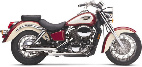 Cobra USA Slash Cut Drag Pipe Exhaust for 1998-03 Honda VT750C Shadow ACE- 2in/Chrome - 1271