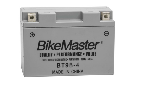 BikeMaster High-Performance Maintenance Free Battery - 12 Volt - BT9B-4 - YT9B-BS