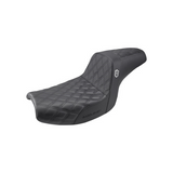 Saddlemen SDC Performance Gripper 2-Up Seat for 1982-00 Harley Sport Glide / Low Rider - Black/Gripper Lattice Stitched - SC88209DB