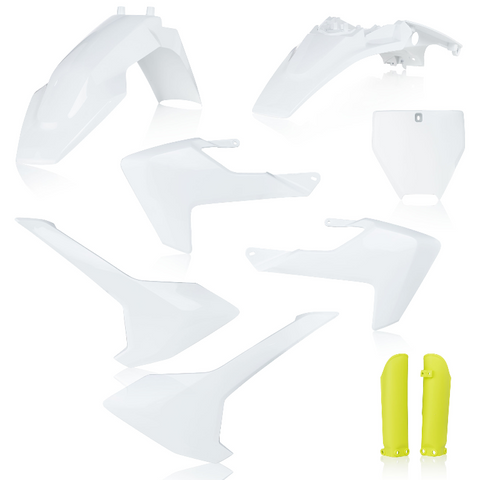 Acerbis Full Plastic Kit for 2017-21 Husqvarna TC65 - White/Yellow - 2731986812