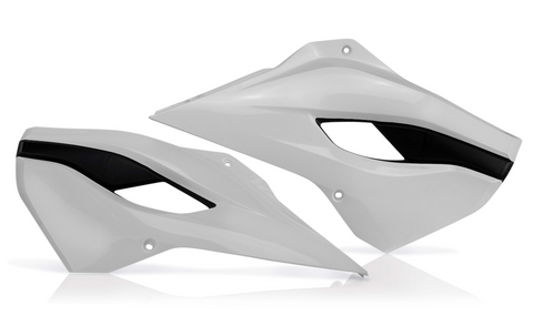 Acerbis Radiator Shrouds for Husqvarna models - White/Black - 2393410002