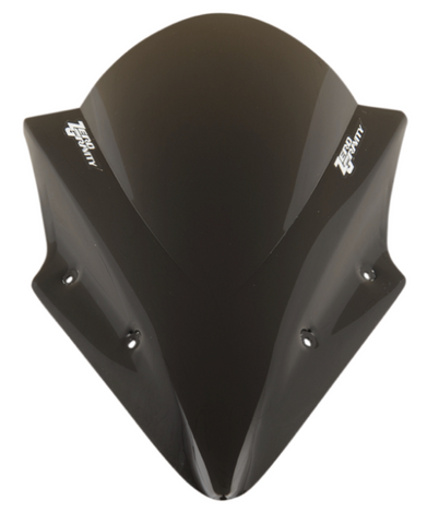 Zero Gravity Double Bubble Windscreen for 2017-18 Kawasaki EX650 Ninja 650 - Dark Smoke - 16-208-19
