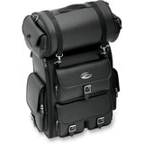 Saddlemen Drifter Sissy Bar Bag with Roll Bag - Black - 3515-0096