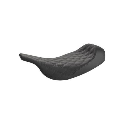 Saddlemen Renegade Solo Seat for 1997-07 Harley Electra Glide models - Black/Lattice Stitched - 897-07-002LS