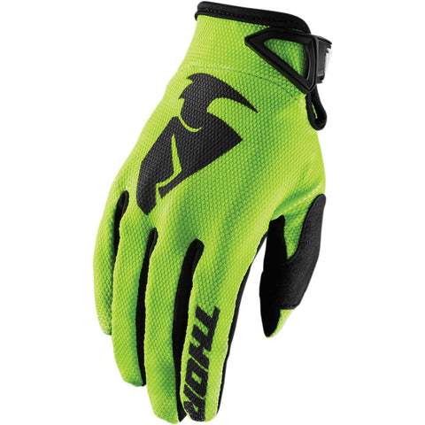 Thor Sector Youth Gloves - Acid Yellow - Medium